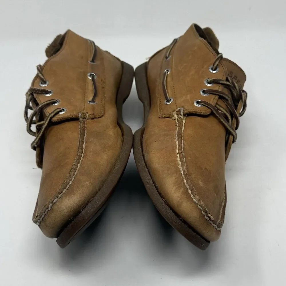 Sperry Top Sider Authentic Chukka Boots Mens 12 M Brown Leather Preppy Casual